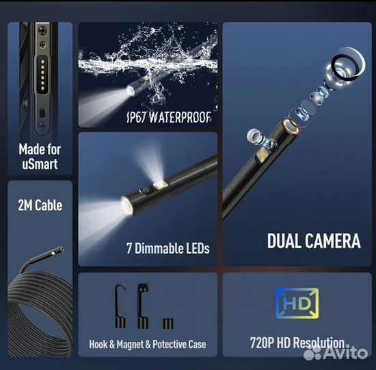 Цифровой эндоскоп ulefone E2 ip67