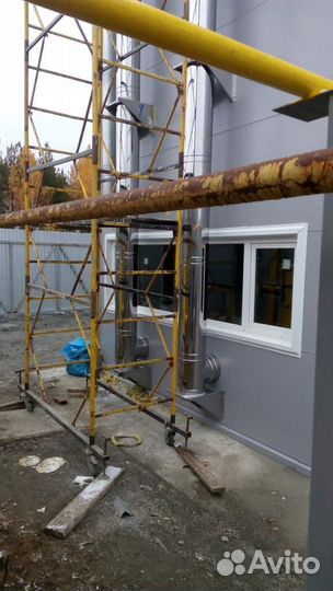 Монтаж дымоходов / вентиляции из нержавеющей стали