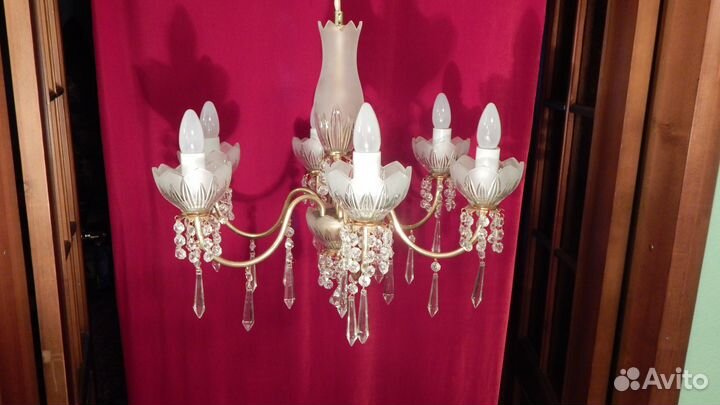 Люстра хрустальная (Чехословакия)