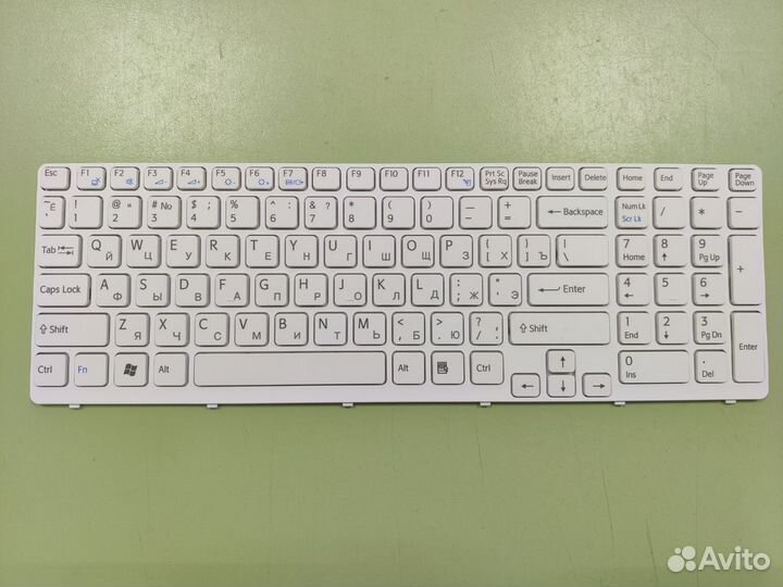 Клавиатура для ноутбука Sony SVE15, SVE17 белая