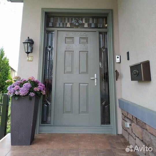 Дверь входная из массива дерева утеплённая Север