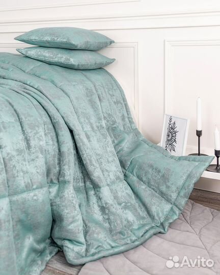 Покрывало Зарина бирюза новое плед на кровать