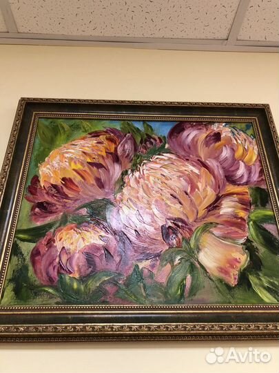Картина маслом в багетной раме 50х60
