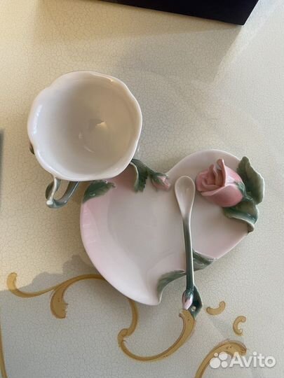 Чайная пара Pavone чашка с лобстером