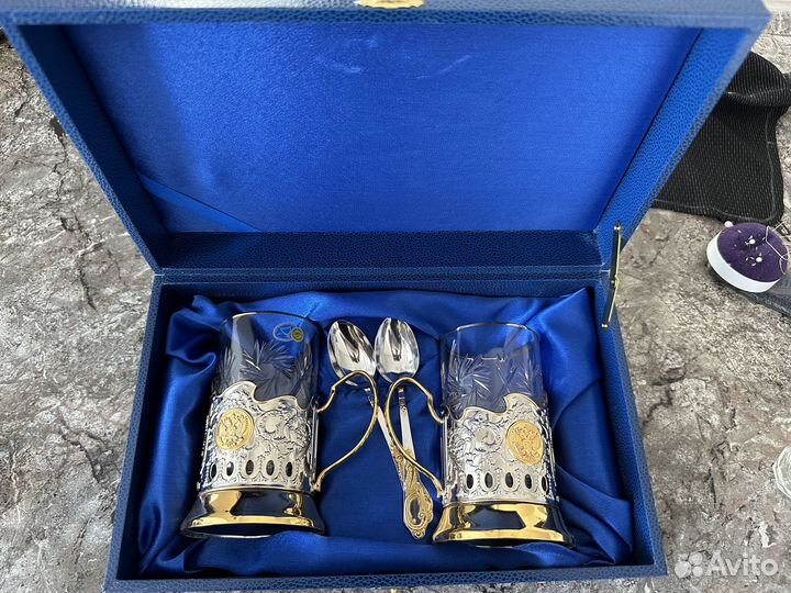 Подстаканники позолоченые подарочные