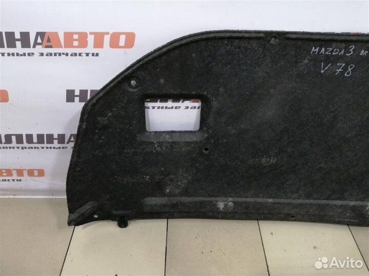 Шумоизоляция капота Mazda 3 Bk хэтчбек 1.6 Z6 2007