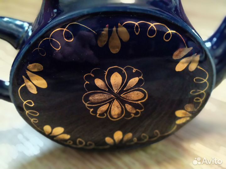 Заварочный чайник гжель кобальт СССР синий