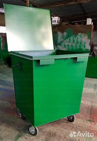 Евроконтейнер мусорный из металла 1,1 м3 L2160