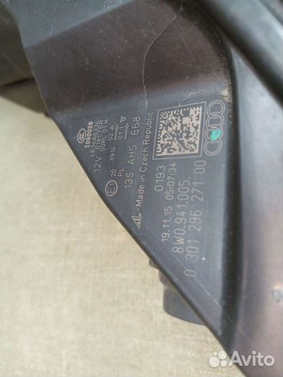 Фара левая Audi A4 8W0941005 Vag