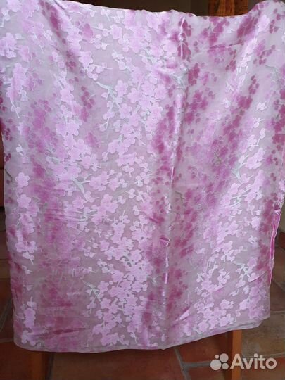 Ткань из натурального шелка отрез 4,4х1,15м