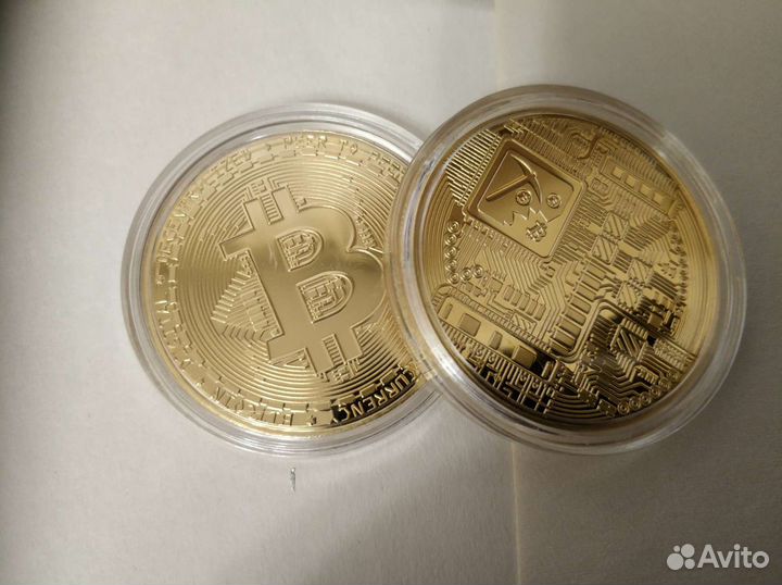 Сувенирная монета Биткоин (Bitcoin)