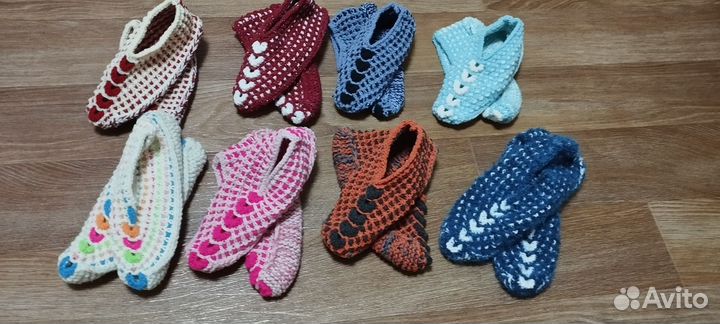 Тапочки вязаные