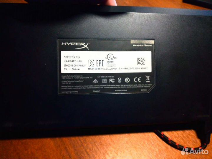 Клавиатура Hyperx alloy fps pro