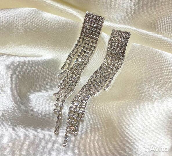 Серьги длинные вечерние