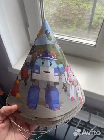 Колпачки на день рождения ‘Поли Робокар’