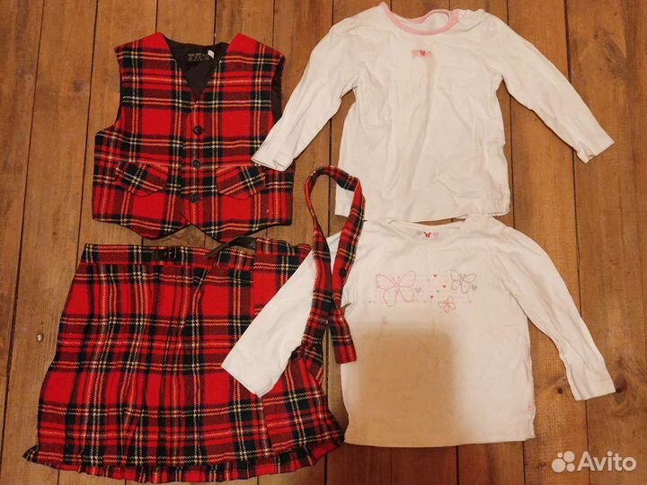 Шотландский костюм на девочку 4 г, японский костюм