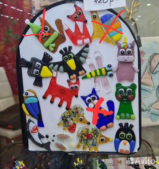 Магниты из стекла Муранское стекло