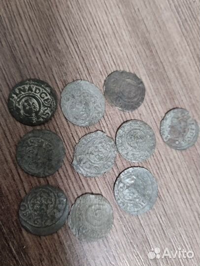 1 солид, королева Кристина. 10 штук. Серебро. Швец