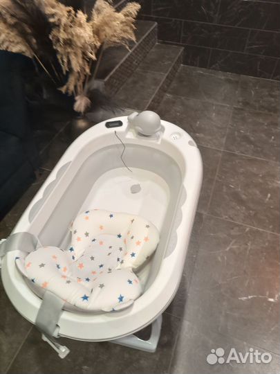 Ванночка для купания складная с термометром