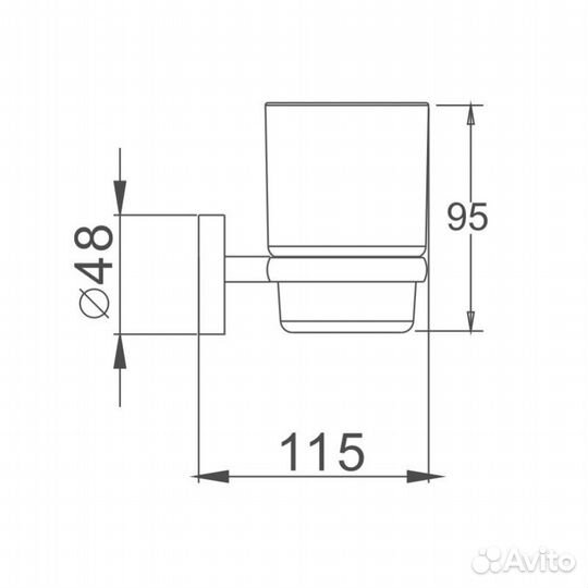 Стакан для ванной комнаты Haiba HB1706, хром