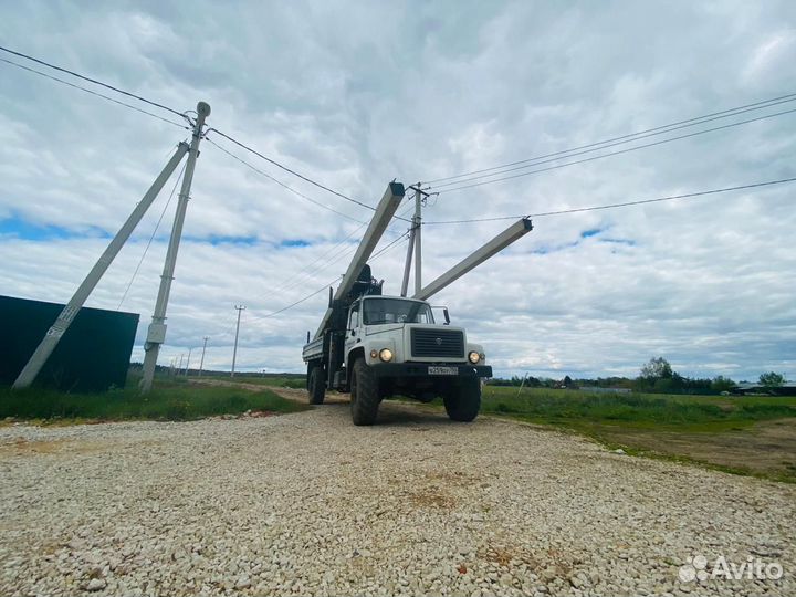 Ямобур, Установка столбов, монтаж опор лэп Клин