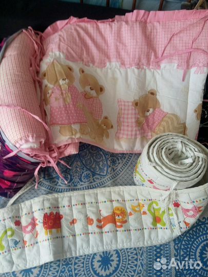 Мягкие борта. Матрас. Для кроватки. Кроватка