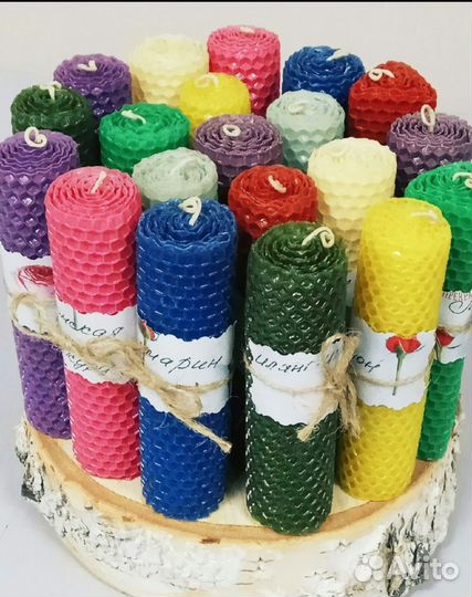 Эко Свечи ручной работы из вощины