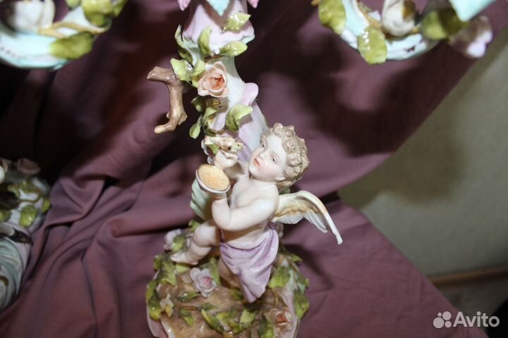 Фарфор 19 век. Каминный набор