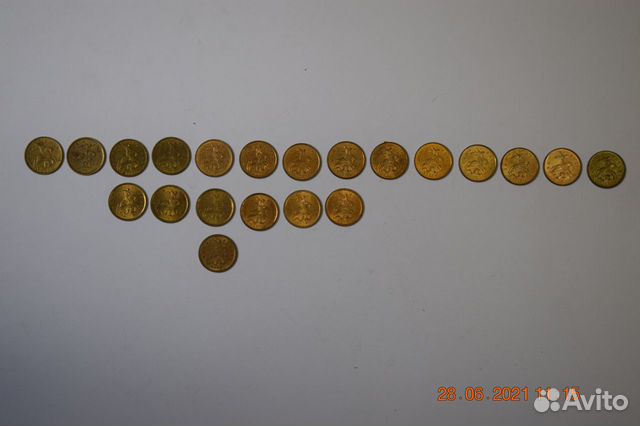 Набор 10 коппечных монет