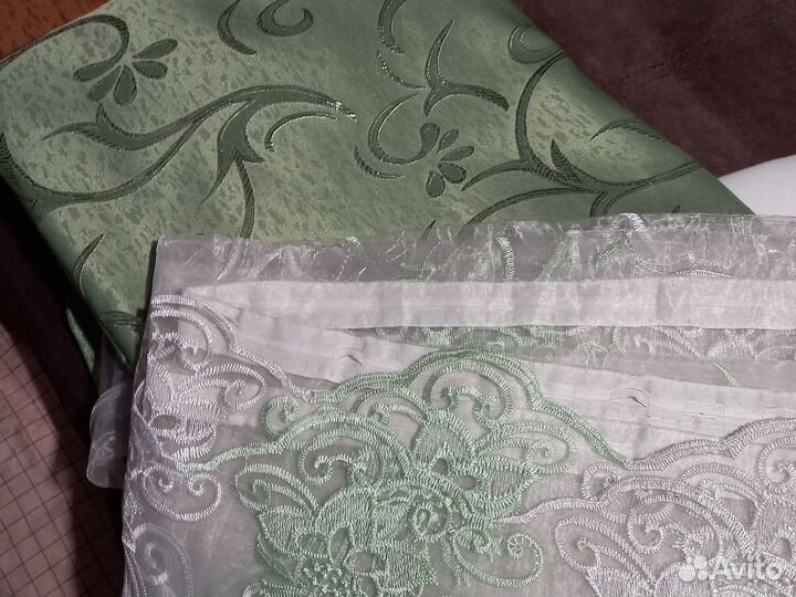 Шторы с тюлью и ломбрикеном