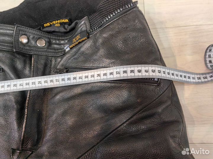 Мотоштаны мужские кожаные