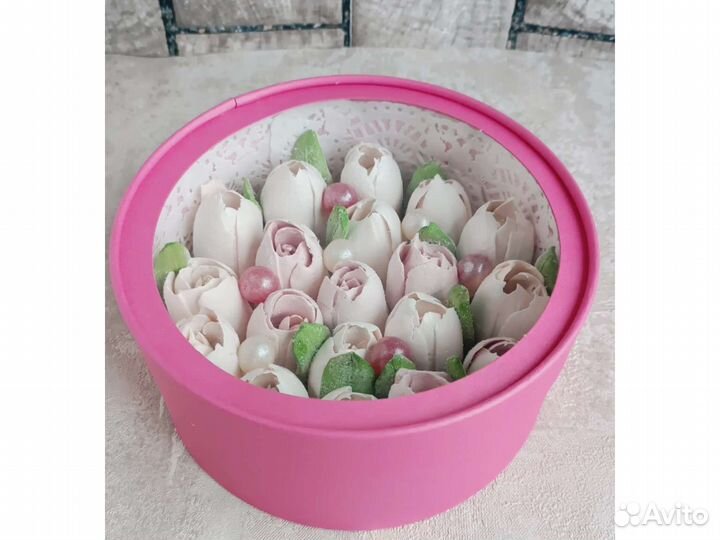 Цветы из зефира учителю