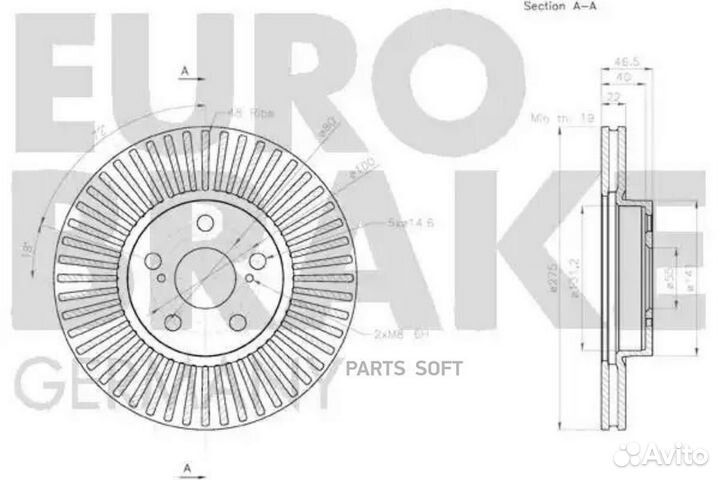 Eurobrake 58152045132 Диск тормозной передн