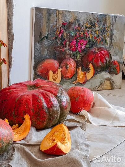 Картина маслом. Тыквы