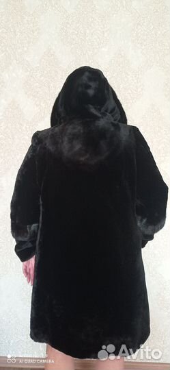 Шуба мутоновая с норкой
