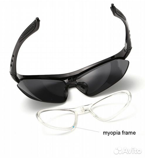 Спортивные очки, в кейсе, 5 линз, новые