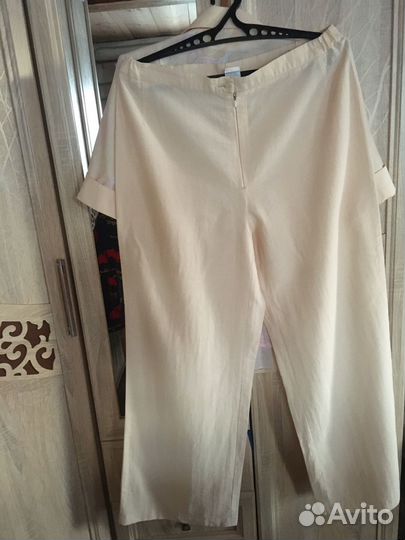 Летний женский костюм с брюками.Размер 50-52