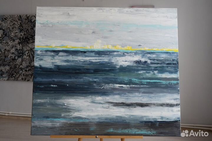 Картина маслом море 80х100