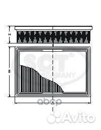 Фильтр воздушный. SCT SB 2202 opel vectra C