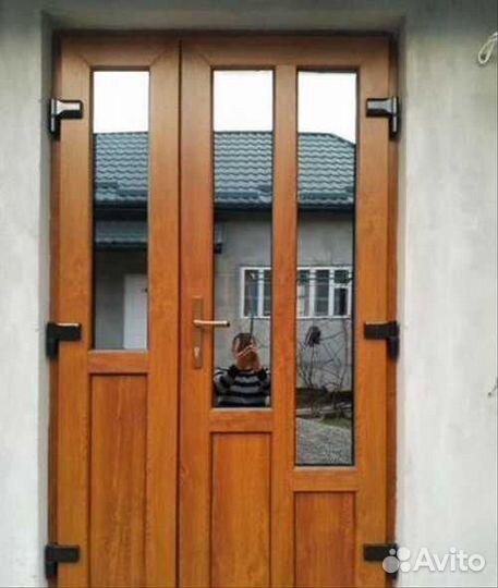 Металлопластиковые двери (дизайн индивидуальный)