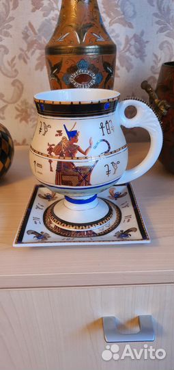 Набор чайной и кофейной пары и кувшин