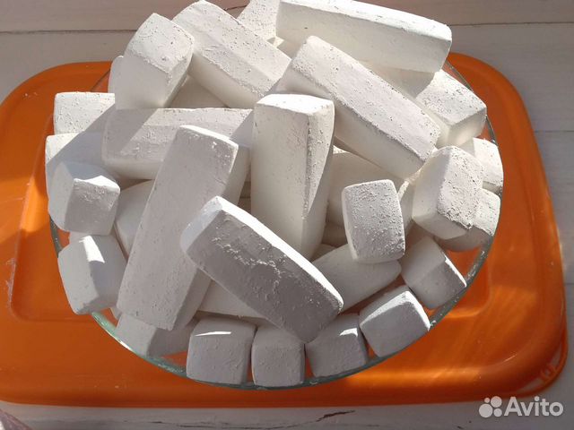 Мел прессованный природный