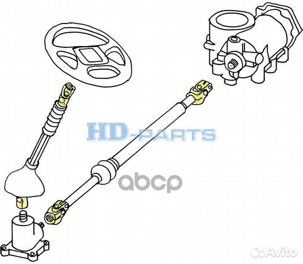 Шарнир рулевого вала volvo 113000 HD-parts