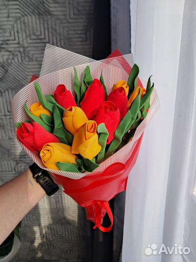 Тюльпаны из фоамирана