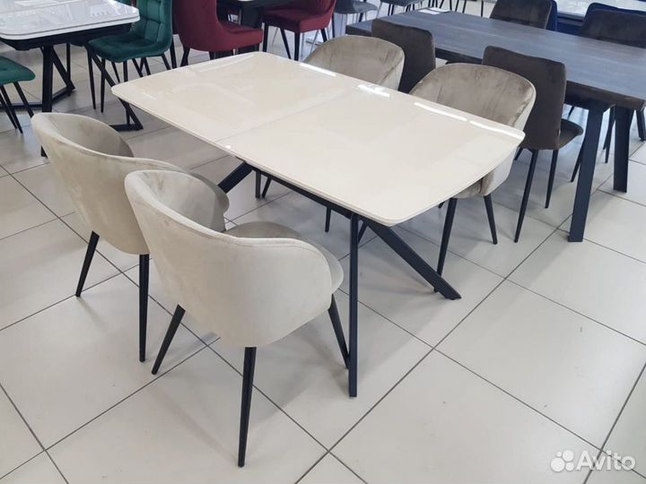 Кухонный стол Олимп стекло - 1,4 м