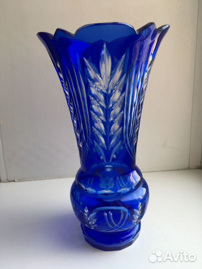 Вазы цветное стекло и глина СССР винтаж