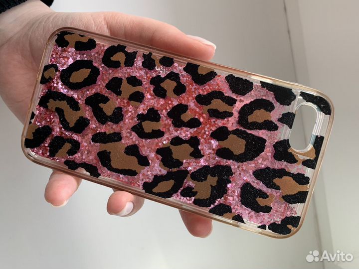 Чехол на iPhone 7 с глитером