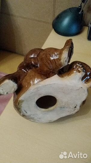 Статуэтка медведица с медвежатами Гжель