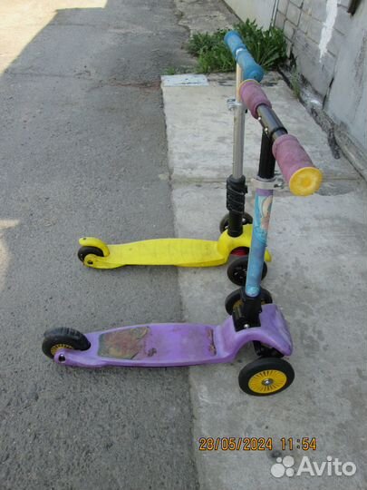 Самокат детский трехколесный бу