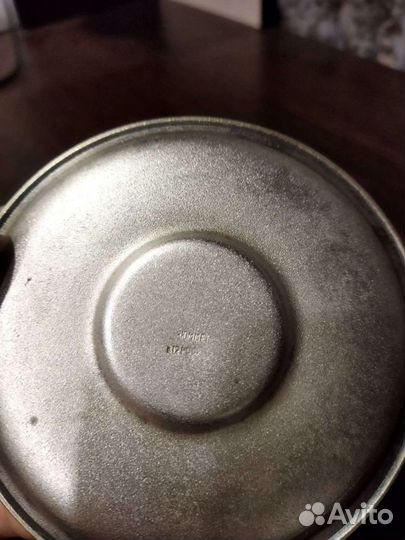 Чашка с блюдцем мельхиор